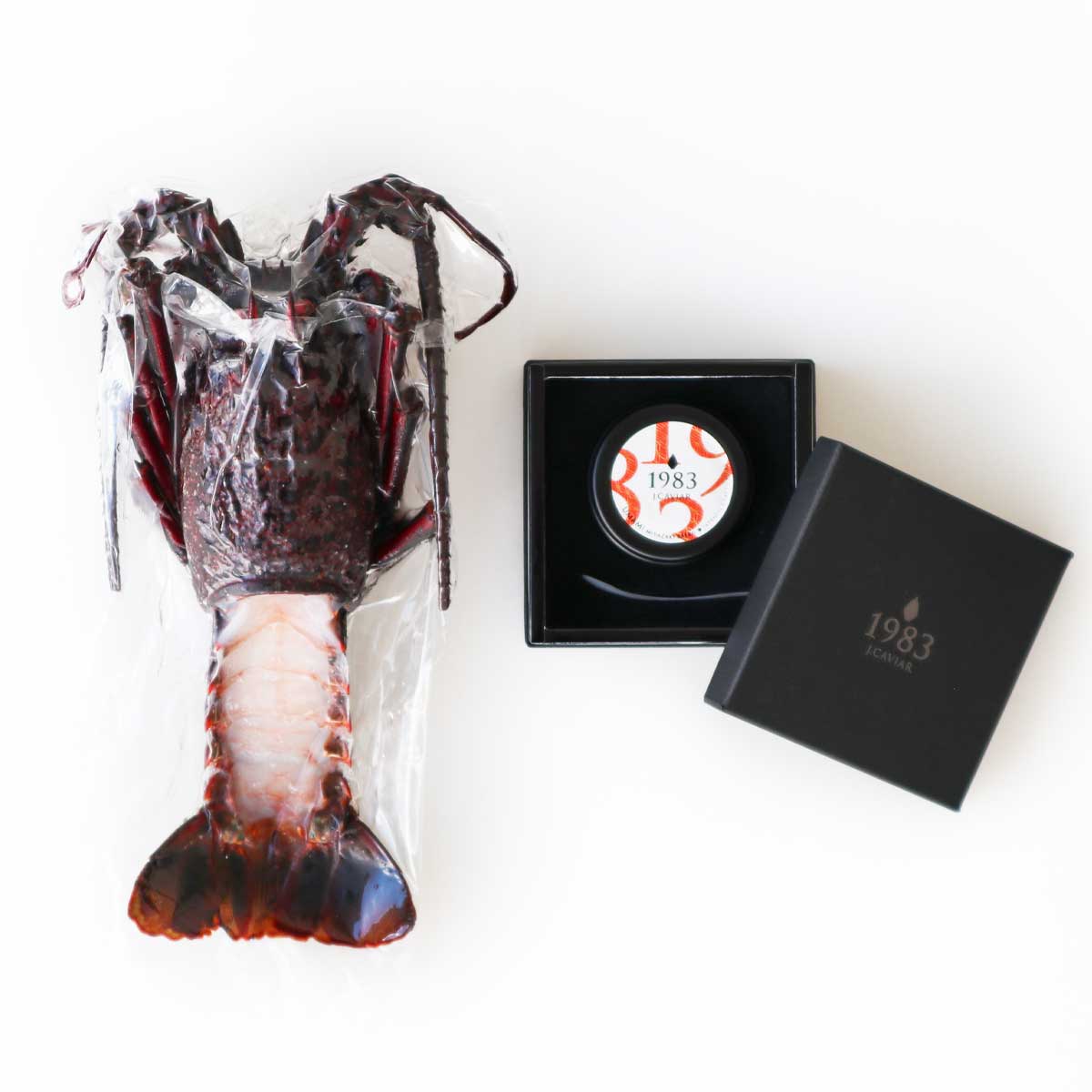 宮崎キャビア1983 バエリ 旨味 (20g) & 伊勢海老（むき身殻付き）450g