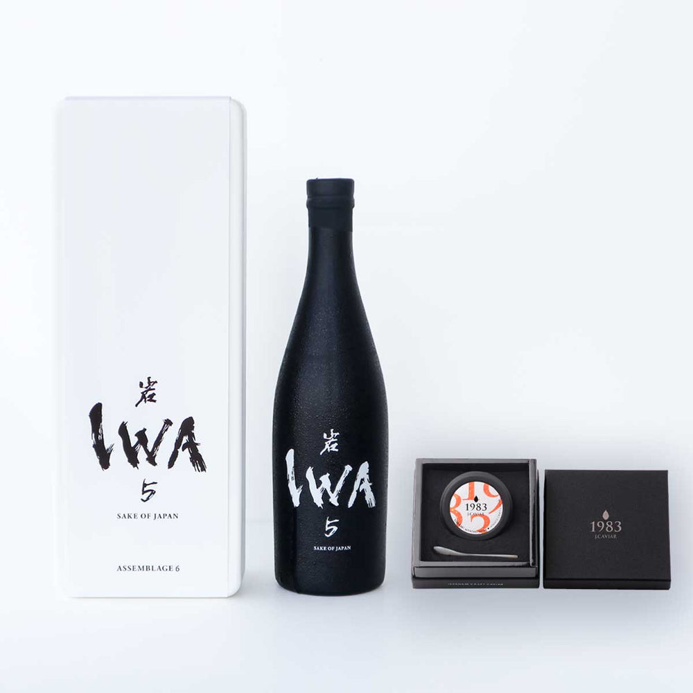 IWA 5 アッサンブラージュ6 (ギフトボックス付き)富山県 純米大吟醸酒 + 宮崎キャビア1983 バエリ 旨味 セット