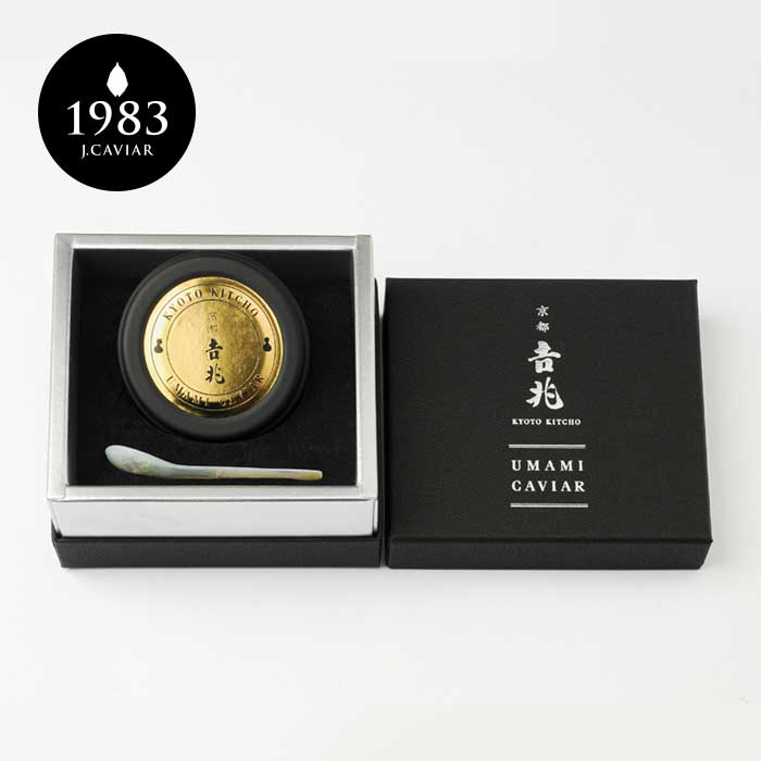 京都吉兆 熟成うま味キャビア (12g) 贈答用化粧箱/シェルスプーン付
